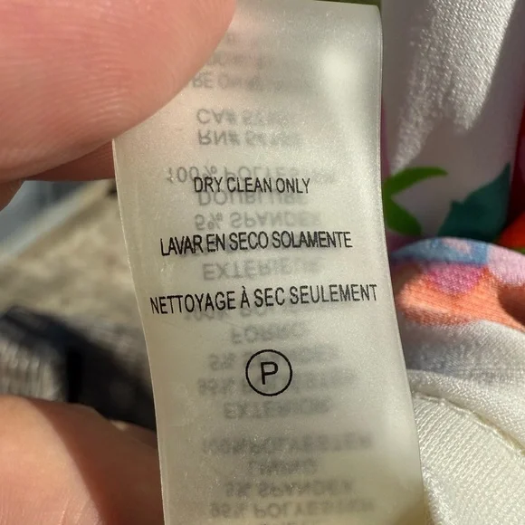 KARL LAGERFELD DRESS FLORAL STRETCH
WHITE PINK GREEN Size 8 - Picture 4 of 6